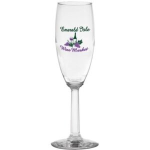 6 Oz. Napa Valley Flute Optic Stem Glass